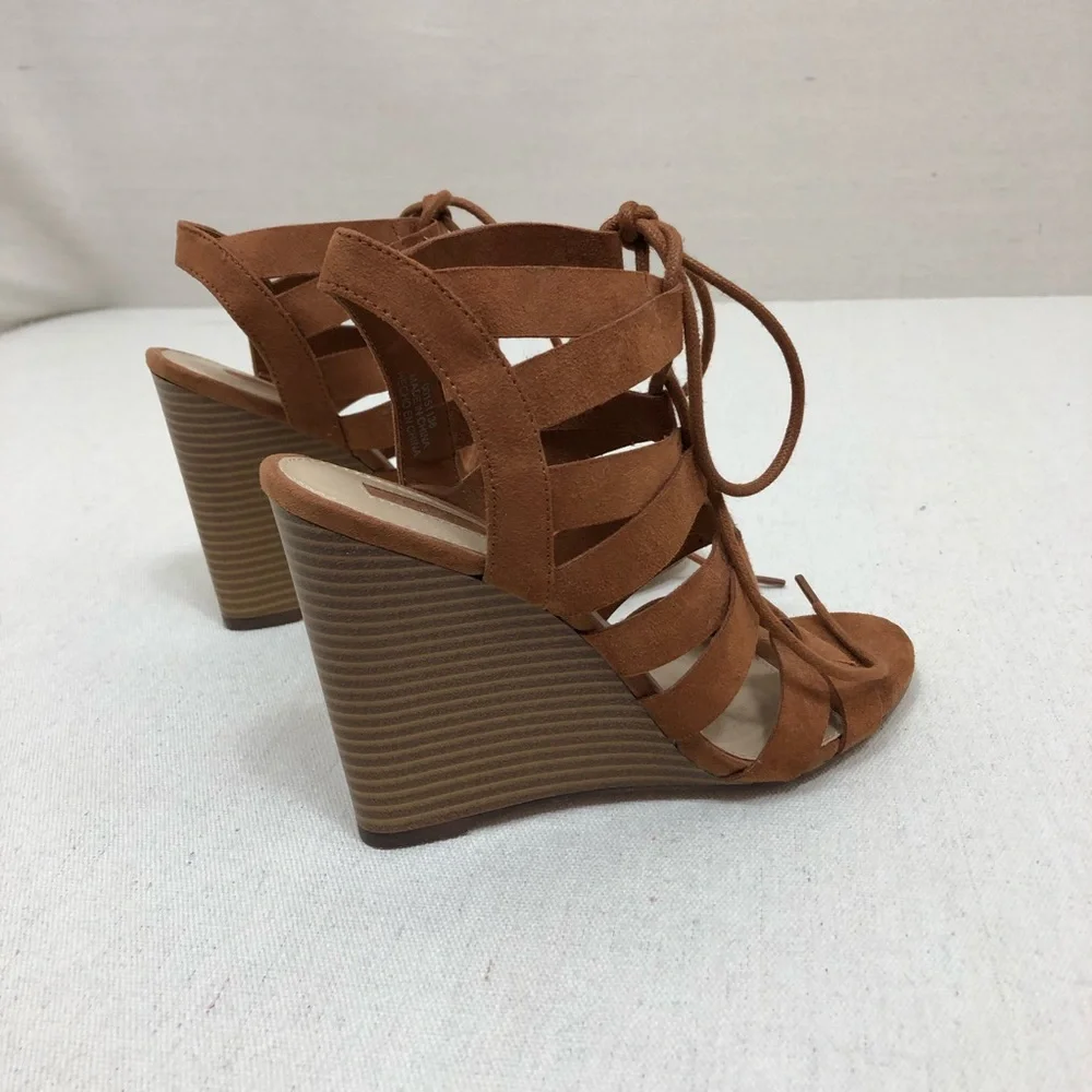 Forever 21 Brown Lace up Wedges